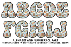 Vintage Toys Alphabet and Numbers PNG 300 DPI Product Image 2