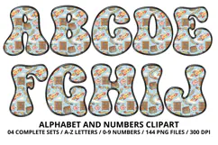 Vintage Toys Alphabet and Numbers PNG 300 DPI Product Image 2