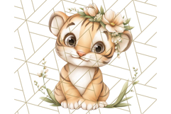 Cute Animals with Tulips PNG, Spring Flower Clipart Download Product Image 4