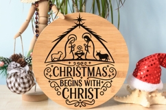 Christmas Begins With Christ Svg, Christian Christmas Svg. Product Image 9