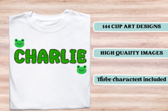 Neon Glitter Alphabet png clipart,neon glitter letter doodle Product Image 6