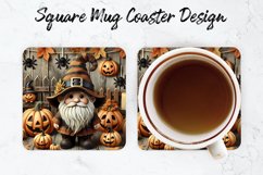 Halloween Gnome Mug coaster | Coaster | Sublimation Design Product Image 1