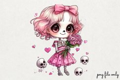 Valentines day skeletons Clipart PNG Product Image 1