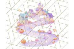 Pastel Halloween Town PNG Clipart, Spooky Shops & Homes Png Product Image 4