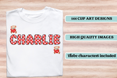 Valentines Day Digital Papers, valentines day doodle letters Product Image 6