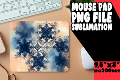 Vibrant Desk Mat Sublimation PNG, Watercolor Patter Product Image 1