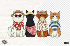 Summer Beach Cats Png - Summer Clipart Product Image 1