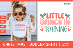 Funny Christmas Toddler Shirt Quote SVG | Little Grinch Product Image 1