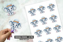 Cute elephant sticker, Baby elephant sticker png Product Image 1