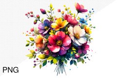 Spring Flowers Sublimation - Clipart PNG Design Product Image 1