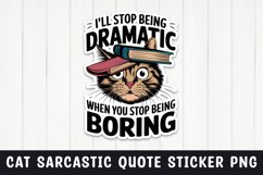 Sarcastic cat quote sticker design png Product Image 1