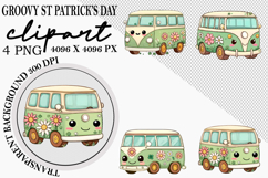 Whimsical Groovy St Patrick’s Day Clipart Watercolor png Product Image 1