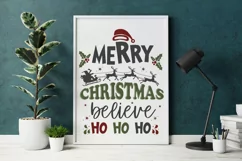 Merry christmas believe ho ho ho SVG, Christmas SVG Product Image 3