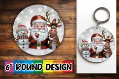 Whimsical Round Design Car Coaster Template , Christmas Cart Product Image 1