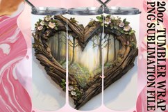 Flower Paradise Tumbler Sublimation - 3D Heart Frame Product Image 1