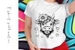 Highland Cow SVG Design for T-Shirts and Mugs Product Image 1