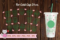 Cactus svg for Full Wrap Venti Cold Cup 24 oz Product Image 2