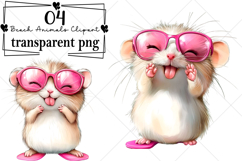 Beach Animals Clipart Watercolor PNG Product Image 1