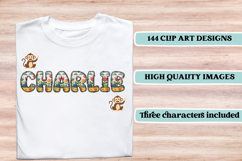 Kids Jungle Alphabet clipart, kids jungle letters doodle Product Image 6