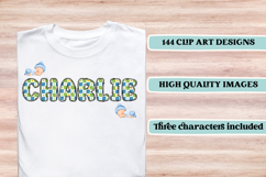 Baby Boy Digital Papers, Baby Boy doodle letters Product Image 7