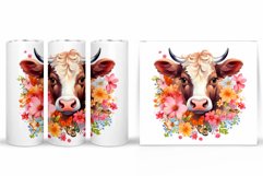 Cow Tumbler Design. Cow Summer Tumbler Sublimation Product Image 2