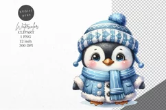 Christmas clipart| Penguin clipart |Christmas sublimation Product Image 1