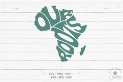 Africa Map Word Art SVG Our Roosts Typography, Digital Cut Product Image 1
