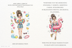 Summer Pretty Girl Clipart Product Image 2