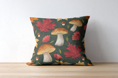 Autumn Mushroom Forage Seamless Pattern, Digital Paper Product Image 12