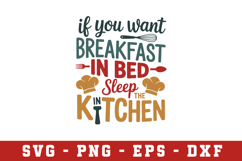 Breakfast in Bed Svg |Kitchen SVG Cut files | Cricut Product Image 1