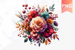 Autumn Botanical Sublimation - Clipart PNG Design Product Image 1