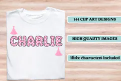 Princess Alphabet png clipart, princess letters doodle Product Image 6