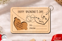 Valentine's Day Couple Keychains SVG Bundle | Laser Cut Product Image 12