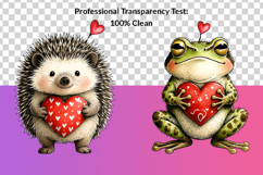 25 Whimsical Valentine Animals Clipart Bundle Product Image 14