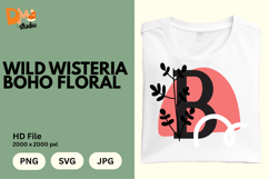 Wild Wisteria Boho Floral Monogram Product Image 1
