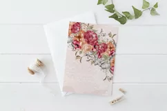 Floral Printable Cards, 4 PNG, Flowers Greeting Cards Product Image 2