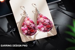 Valentines Day Teardrop Sublimation- Valentines Day Earring Product Image 1