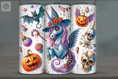 4 Zombie Unicorn Tumbler Wrap Sublimations, 20 oz Product Image 5