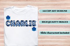 Christmas Alphabet png clipart, christmas doodle letters Product Image 6