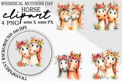 Whimsical Mothers Day Horse Clipart Png Product Image 4