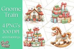 Gnome Train Clipart Holiday Express Clip Art Christmas Product Image 1