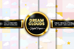 Dream Clouds Digital Papers - 04 variations Product Image 1