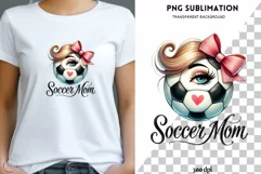 Soccer Mom for Shirt, Coquette Game Day Style, Soccer Design Product Image 1