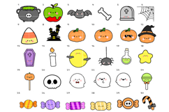 30 Baby Halloween Design Bundle | Cute Kawaii Clipart Product Image 2