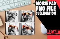 Quirky Dog Picture Sublimation Mouse Pad Template for Custom Product Image 1