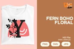 Fern Boho Floral Monogram Product Image 1