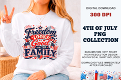 Freedom Family PNG | 4th July Sublimation DTF Product Image 12