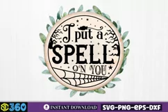 I put a spell on you SVG, Halloween Door Sign SVG Product Image 2