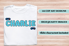 Video game Alphabet, video game letters doodle clipart Product Image 6