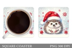 Christmas Hedgehog Magnet. Christmas Magnet Sublimation Product Image 1